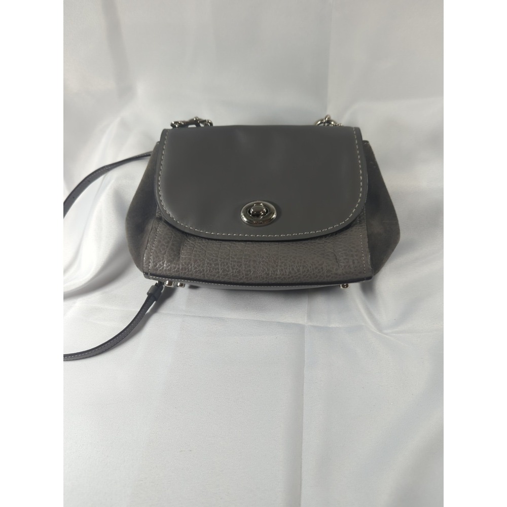 COACH Faye Crossbody Bag Leather/Suede GRAY F22349